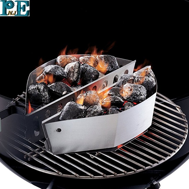 Charcoal Fuel Basket Coal Briquet Holder Stainless Steel