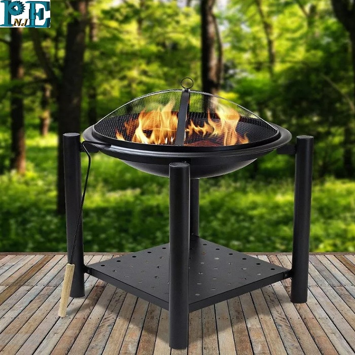 Wooden Burner Fire Bowl Wood Burning Outdoor Charcoal Garden Patio Fire Pit