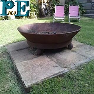 Big Fire Pit Diameter 1200mm Steel Ellipsoidal Fire Pit Custom Outdoor Garden