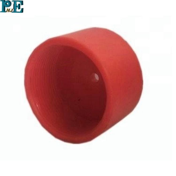 High Quality Turning Plastic Part CNC Machining Product Red UPVC Cap CNC Turning Service