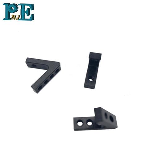 Black Anodization Precision Small CNC Machining Bracket Profile Aluminum Milling Mini triangle Bracket