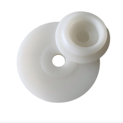 Disk CNC Machined Turned Plastic Parts Machinery Parts Bushing Turning Part CNC Machining White UHMW Disc