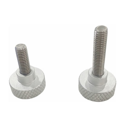 Custom Steel Stepped Threaded aluminum Knurled head Knob Screw