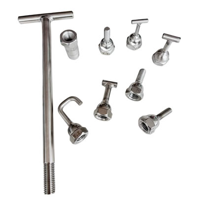 Custom Stainless Steel Fasteners Polishing Bolts T-Handle Nuts Hooks