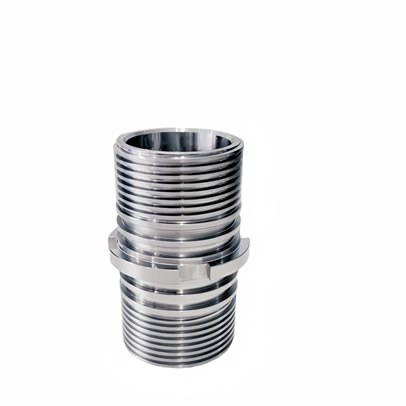 Custom CNC Machining Service High Precision Steel Threaded Fitting Adapter Connector